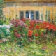 Max Liebermann, Blumenstauden vor dem Gärtnerhäuschen nach Norden, 1928, Öl auf Leinwand, 73 x 91,5 cm, Privatsammlung, Foto: Courtesy of Sotheby’s